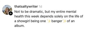 a tweet about Taylor Swifts new album The Life of a Show Girl used by TCB Social Media Blog Post What Taylor Swift’s Life of a Showgirl Teaches Small Business Owners About UGC