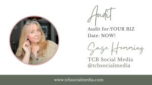 front page of an instagram audit with TCB Social Media